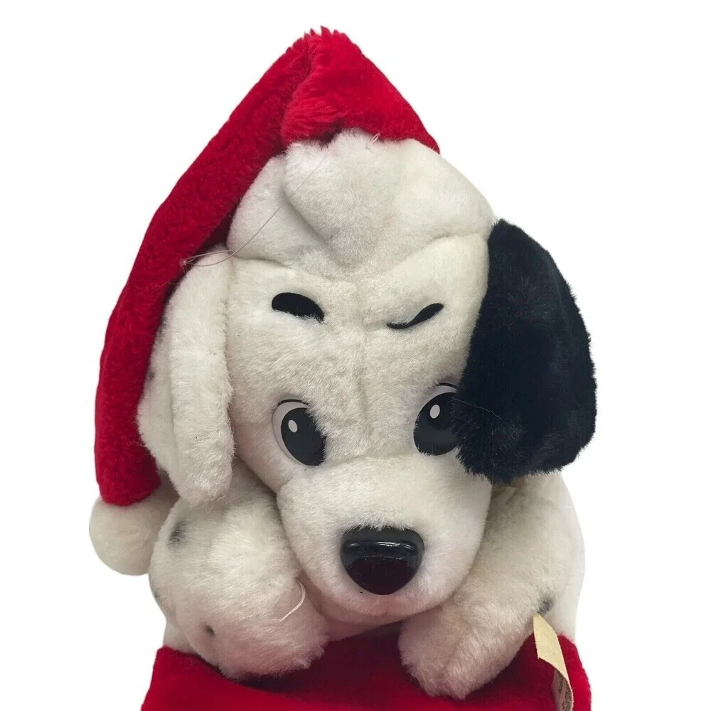 Vintage 1990 Disneyland 101 Dalmatians Dog Plush Stuffed Christmas Stocking RARE